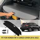 Cargo Cover Fit for 2016-2022 Honda HR-V Accessories Retractable Rear Trunk Security Cover Shielding Shade Honda HRV Cargo Cover 2016 2017 2018 2019 2020 2021 2022(Carbon Fiber Texture/Black)