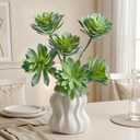 2 Pcs Large Artificial Succulent Plants, 20.8-Inch Sage Green Spiky Rosettes, 3 Heads Each, UV-Resistant Unpotted Fake Plants for Outdoor Planters and Indoor Centerpiece Decor