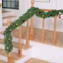 6ft Christmas Cedar Garland, Real Touch Pine Garland, Realistic Cypress Garlands Christmas Decorations for Mantel, Table, Stairs, Porch - Indoor Outdoor Xmas Holiday Decor
