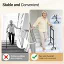 Stair Cane, Stair Lift Assist for Going Up and Down Stairs,Multi-Height Grip Positions & Full Height Adjustment, Assistive Indoor Stair Handrail for Handicap & Mobility Impaired, 21.54 x 15.16 x 4.13 inches
