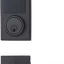 Amazon Basics Grade 3 Electronic Touchscreen Deadbolt Door Keypad Lock with Passage Lever, Matte Black, 133mm H Uppper x 65.3mm H Lower