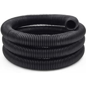 Glooglitter 4 in Outer Diameter x 15 ft Flexible Landscaping Drain Pipe Solid Expandable Drain Pipe Corrugated Pond Tubing PE Hose Black Tubing for Pond Pump Fountain Garden Swimming Pool Waterfall