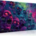 MTG Playmat 24x14 Inch | Optional Game Zone Layout | Non-Slip Rubber Base | Stitched Edges | Includes Free Storage Bag | for TCG, Board Games, and Desk Use (Goreveil, with Zone)