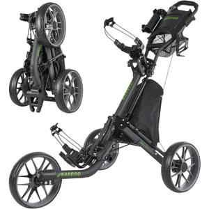Golf Push Cart 3 Wheel : Golf Bag Cart Foldable with Phone Holder/Cup/Umbrella Holder Compact Golf Pull Carts Quick Fold Golf Caddy Push Carts with Large Wheelbase for Different Terrain (gray)