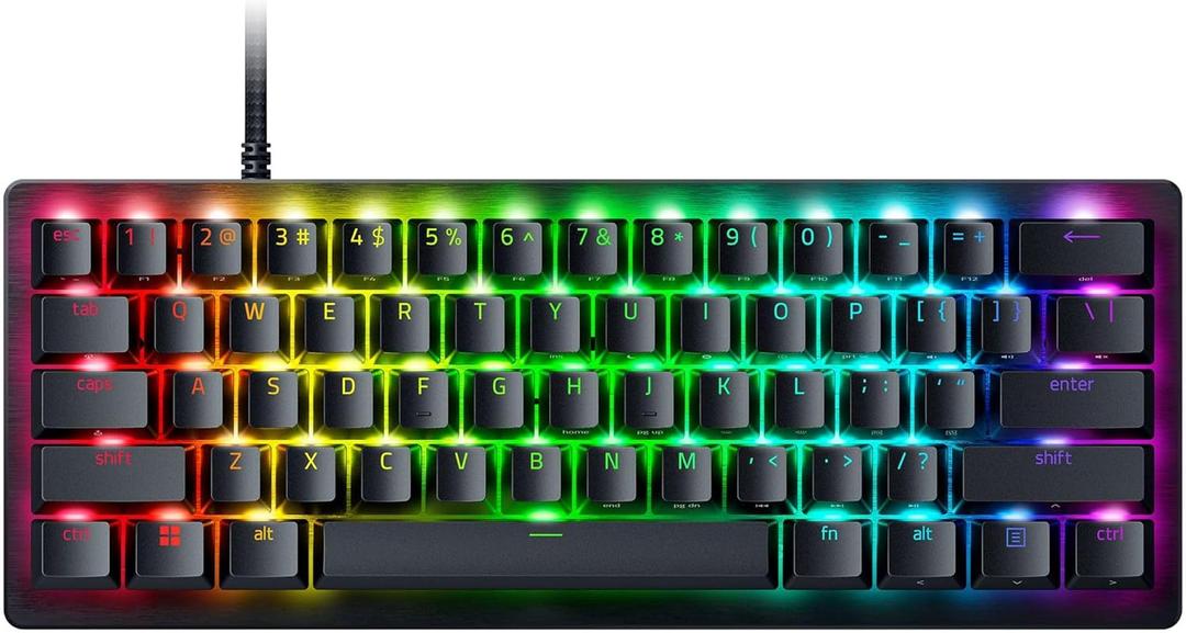 Razer Huntsman V3 Pro Mini 60% Gaming Keyboard: Analog Optical Switches w/Rapid Trigger & Adjustable Actuation - Onboard Adjustments - Dual-Purpose Mod Keys - Doubleshot PBT Keycaps - Black 