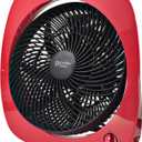 Comfort Zone 10-Inch Table Fan with 3 Speeds, 180 Adjustable Head & Tilt  Quiet Desk Fan for Home, Bedroom, or Office, Red