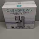 CASABREWS CM5418 Espresso Machine 20 Bar, Compact Espresso Maker with Steam Milk Frother, Stainless Steel Coffee Machine with 34oz Removable Water Tank for Cappuccino, Gift for Women or Men, Silver