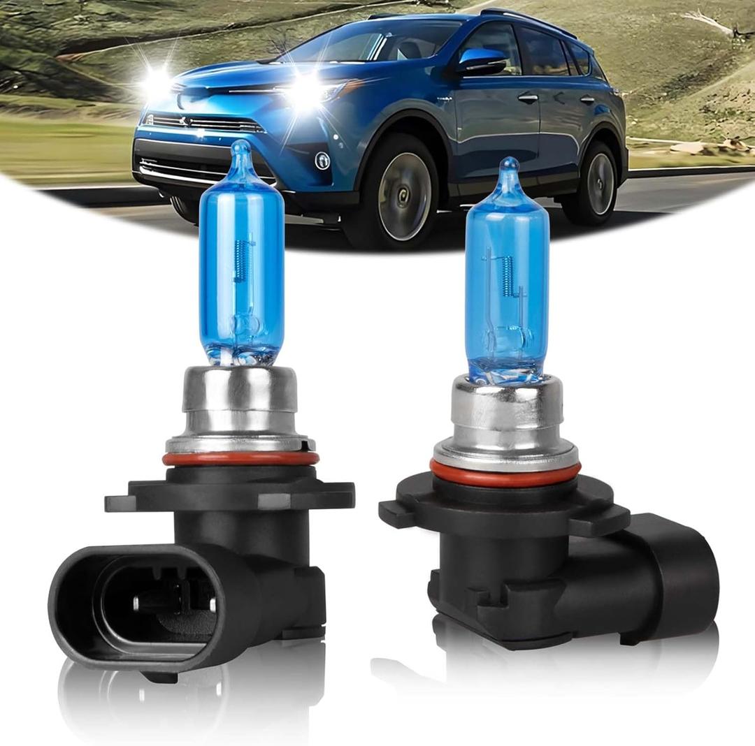 Fit for TOYOTA RAV4 2006 2007 2008 2009 2010 2011 2012, 2013 2014 2015 High Performance Halogen Headlight Bulbs,9005 High/Low Beam Replacement Bulbs Kit, Plug and Play, 2 Pack
