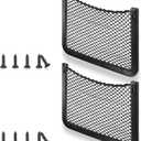 Frienda 2 Pcs ABS Plastic Frame Car Storage Net Bag Phone Car Mesh Net Holder RV Storage Boat Cargo Pocket Organizer Framed Mesh Pocket with Screws for Auto RV (12 x 8 Inch)