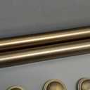 Ivilon Window Curtain Rod Decorative End Cap Design, 1 Inch Rod, 28 to 48 Inch. Warm Gold