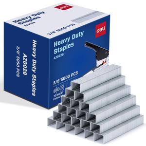 Deli Staples, Premium Heavy Duty Staples for Heavy Duty Staplers, 3/8'' Length, 70 Sheet Capacity, 100/Strip, 5000/Box