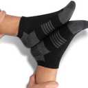 COOVAN 10 Pairs Mens Ankle Socks Men 10 Pack Low Cut Comfort Cushion Casual Socks (Large-X-Large, Black)