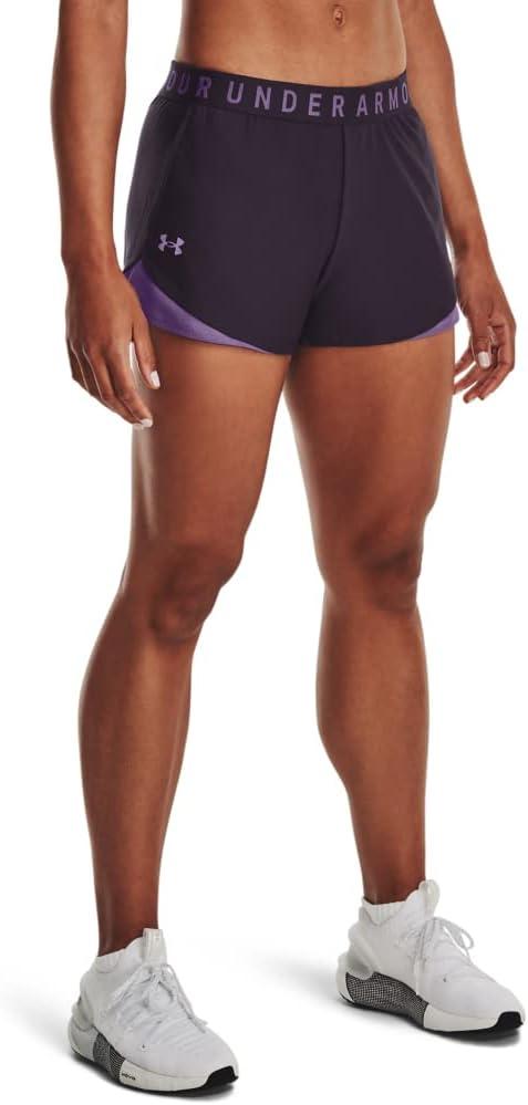 Under Armour Women's Play Up 3.0 Shorts (Large, (541) Tux Purple / Retro Purple / Retro Purple)