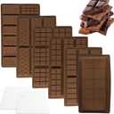6 Pcs of Chocolate Molds, Dubai Chocolate Mold, with 2 Scrapers, Cold-Resistant and Heat-Resistant, Easy to Demold and Non-Stick, Suitable for Candy and Chocolate Making