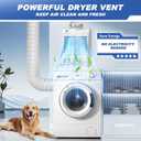 3-in-1 Indoor Dryer Vent Kit, 10 Pcs Polyester Filters for 4 Layer Purification System, Stainless Steel Screen Filter and Water Drawer For Electric Dryer