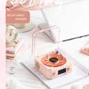 The Waves Vinyl Player, Waves Bluetooth Speaker, 2025 New Portable Vintage Vinyl Speaker with Adjustable Light and Time for Bedroom, Party (Pink)