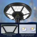 Flag Pole Light Solar Powered, 3000lm Flagpole Light Outdoor IP67 Waterproof Dusk to Dawn for 24 Hours Double Lighting Coverage (Black)