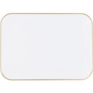 Organic Rectangle Tray - 11" x 8" - White, Plastic, Case Pack of 48 - Buffets, Catering, Parties, Everyday Use