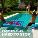 Golf Pong Chip Tac Toe Floating Pool Game - 4FT Inflatable Tic Tac Toe Pool Toy for Adults & Teens, Outdoor Games, Pool Party Games, Backyard Games & Yard Games (No Club Included)