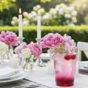 bUCLA 100pcs 12OZ Pink Plastic Cups - Premium Unbreakable Disposable Pink Solo Drinking Cups - Ideal for Wedding, Party & Valentine's Day