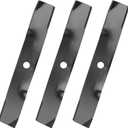 M145476 High Lift Blades for 48" Deck, M127500 Mower Blades Compatible with John Dee-re X300 X320 X350 Z425, Replaces M127673 M146715 AM141907 AM148663, 3 Pack