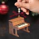 Piano Ornament 2025, Wooden Ornaments for Christmas Tree Decorations, Music Decorations, Unique Ornaments for Music Lover Gifts, Musical Instruments Gifts for Piano Players