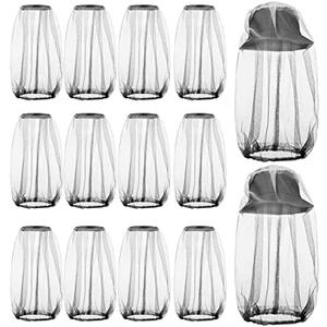 Funtery 12 Pcs Mosquito Head Mesh Face Fly Netting Hood Protecting Sun Fishing Hat with Net for Men Women(Gray)