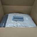 Dark Grey Comforter Set Queen Size Striped Soft Washed Microfiber Jacquard 3 Pieces Striped Bedding Sets Dark Grey White Comforter Queen for All Seasons and 2 Pillowcases Comfort Breathable