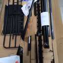 Rolanstar Metal Bunk Bed Full Over Full with USB Charging Station, LED Bunk Bed with 2 Storage Drawers, Bed with Safety Guardrail & Ladders, No Box Spring Needed, Easy Assembly, Black