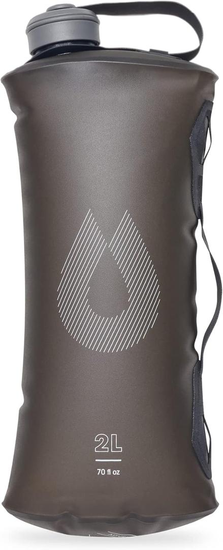 HydraPak Seeker - Collapsible Camping Water Storage (2L, 3L, 4L, 6L, 10L) - BPA & PVC Free, Hydration Reservoir Bag, Leak Proof (Mammoth Grey)