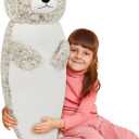 Tezituor 39 inch Giant Seal Stuffed Animal, Long Seal Plush Body Pillow, Hugging Soft Stuffed Ocean Seal Plush for Sleeping Kids Girlfriend