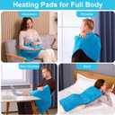 Boileau Electric Heating Pad for Back Pain and Period Cramps Relief, 17"x33" Extra Large XXXL, 3 Heating Levels Heat Pad with 2-Hour Auto Shut Off, Gifts for Women and Mom, Blue