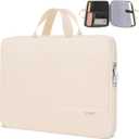 Ytonet Laptop Case 15.6 inch, TSA Laptop Sleeve Water Resistant Slim Carry Travel Computer Bag Compatible for MacBook, HP, Dell, Lenovo, Asus Notebook, Gifts for Men Women, Beige | TSA, Water Resistant, Slim, Carry, Travel