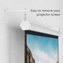 WALI Universal Projector Screen Ceiling Mount, Wall Hanging Mount L-Brackets, 12 inch Adjustable Extension with Hook Kit, Perfect Projector Screen Placement Hold up to 80 lbs (PSM001XL-W), White