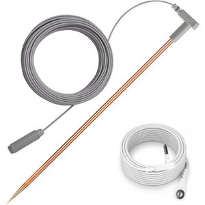 Copper Grounding Rod Kit - 40ft Heavy Duty Female Ground Cord & Wristband, Portable Earthing System Use with Grounding Mats, Sheet, Blankets, Pillowcases