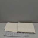 jinchan Swag Valance for Windows 63 Inch Length Farmhouse Linen Kitchen Valance Country Light Filtering Small Window Treatment for Bedroom Living Room 2 Panels Beige