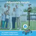Stair Climbing Cane Lifts for Seniors Half Steps Assist Walking Sticks Elderly Stair Walker Devices Standing Aid Adjustable Mobile Portable Stairlifts, Stair climbing walker is 29.5-38.5 inches
