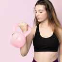 KHTO Kettlebells Fitness Exercise-Pink Strength Training Kettlebell Sets,Dumbbell Weights for Home Gym Equipment, 15LB