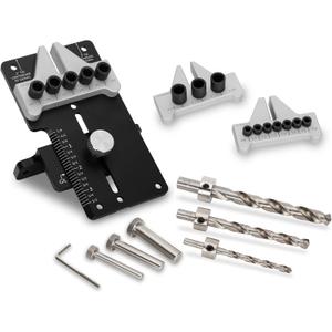 Margars 08350MK Dowelling Jig Kit Master Kit, Dowelling Jig Kit for Precision Woodworking Joinery Tool with 1/4, 3/8, 1/2 Dowelling Kits, CNC Machined for Durability and Long-lasting