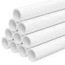 10 PCS 3/4 Inch PVC Pipe, 17 Inch Long Schedule 40 PVC Pipes for DIY Projects, Furniture Grade PVC Pipe for Greenhouse Garden Farm Workshop Shelves Furniture Frame, White