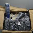 Lamosi Disposable Coffee Cups with Lids 12 OZ 500 Pack, Insulated Paper Corrugated Ripple Wall To Go Cup for Hot Beverages - Blue