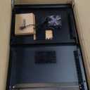 Tecmojo 18U Wall Mount Rack Network Cabinet for 19" IT Equipment, with Lockable Mesh Door and Side Panels, Cooling Fan, Black, 17.7inch Depth for AV/ Computer/ Electronics Equipment Data Rack