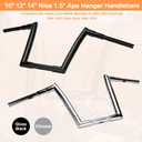 14" Ape Hanger Handlebar for Harley Road Glide 1.25" Clamp 1.5" Fat
