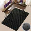 Vicwe Office Chair Mat for Carpet, 63" x 51" Heavy Duty Chair Mat with Studs, Black, for Low-Pile Carpet