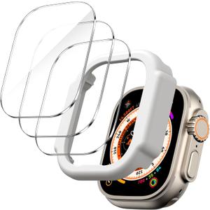 JETech Screen Protector for Apple Watch Ultra 3/2/1 49mm with Easy Installation Frame, Anti-Scratch Tempered Glass Film, HD Clear, 3 Pack