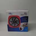 COOL WORKS 10-Inch Table Fan with 3 Speeds, 180° Adjustable Head & Tilt – Quiet Desk Fan for Home, Bedroom, or Office, Red