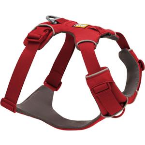 Ruffwear, Front Range Dog Harness, Reflective Soft Padded Everyday Harness with Dual Leash Clips, Adjustable and Lightweight Fit for Training or Walking for All Dogs, Red Canyon, Medium
