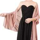 Soft Chiffon Scarfs Shawls and Wraps for Evening Dresses Wedding Shawl Wraps Bridal Scarve for Women Blush Onesize