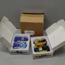 Aimery Collision Transforming Dinosaur Car Toy, 2 Magnetic Cars Convert into Dinosaur Toys,Dino Robot Toy, Boys Toys,Kids Toys, Party Birthday for Kids (Gold Blue)