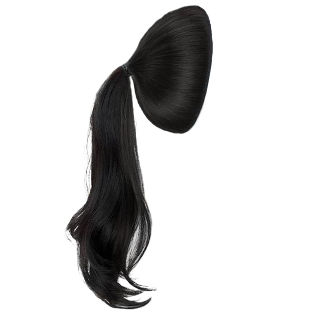Ponytail Extension, 10" Long Head Top Heightening Pony Tails Hair Extensions with Puff Hair Pad, Fake Ponytail for Making A High Bun and Adding Volume to